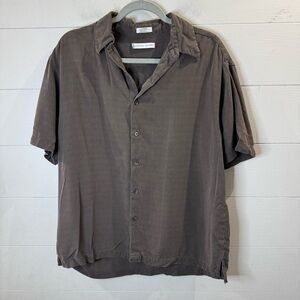 Geoffrey Beene | Men's 100% Silk Button Down Top Size Large